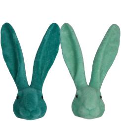 Hasenkopf Stuppsi türkis/eukalyptus Samtoptik Ostern Osterdeko 25 cm Vosteen 