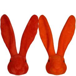 Hasenkopf Stuppsi hellorange/orange Samtoptik Ostern Osterdeko 25 cm Vosteen 