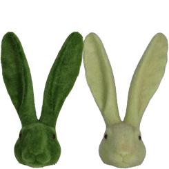Hasenkopf Stuppsi hellgrün/grün Samtoptik Ostern Osterdeko 25 cm Vosteen 