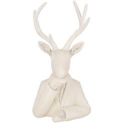 Hirschkopf Gion matt creme 31 cm Vosteen 