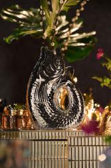 Gift Company Monsieur Carafon Keramik Fisch Vase, Krug Karaffe S silber, 1,2 Liter 