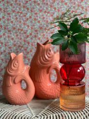 Gift Company Monsieur Carafon, Fisch, Keramik Vase, XS, salmon, 0,2 Liter 