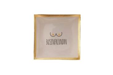 Gift Company Love Plates, Glasteller S, Busenfreundin, rosa 