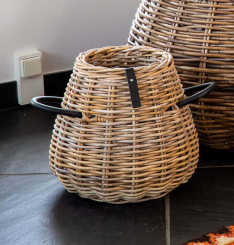 A2 Living Rattan Korb "Birne" Pflanzkorb Übertopf Dekokorb 