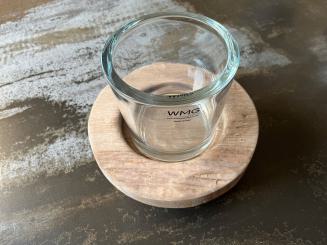 Windlicht Knut Eiche grau 18 cm, WMG Landhaus Shabby, WMG Wohnmanufactur 