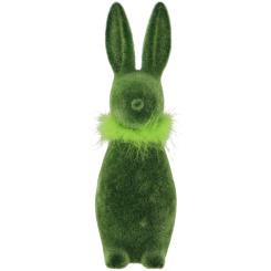 XL Hase Stuppsi dunkelgrün Samtoptik Ostern Osterdeko 41 cm Vosteen 
