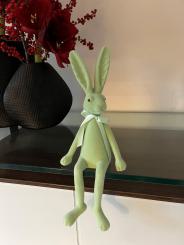 Kantenhocker Hase mint grün Velours Samtoptik 40 cm 