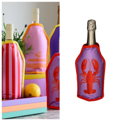 Gift Company Froid, Kühlmanschette, Flaschenkühler, Motiv: Hummer, lila/rot 