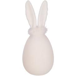XL Ei Stuppsi mit Ohren weiß Samtoptik Ostern Osterdeko 43 cm Vosteen 