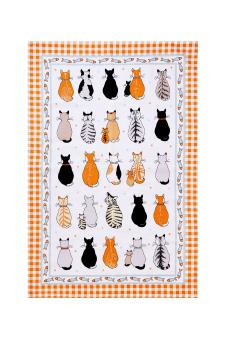 Geschirrtuch Baumwolle Cats In Waiting 26 Katzen von Ulster Weavers 
