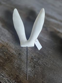 Hasen Ohren weiß zum stecken 13 x 4 x 17 Osterdeko  18 x 5 x 23,5 cm 