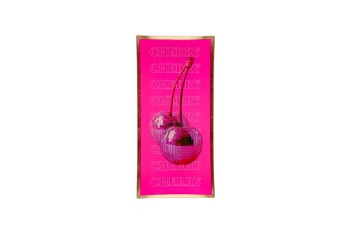 Gift Company Love Plates, Glasteller L , Motiv: Cherry, neon rosa Kirsche 