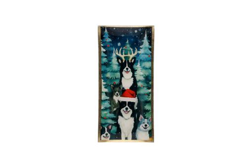 Gift Company Love Plates, Glasteller L , Motiv: Hunde, mehrfarbig Weihnachten 