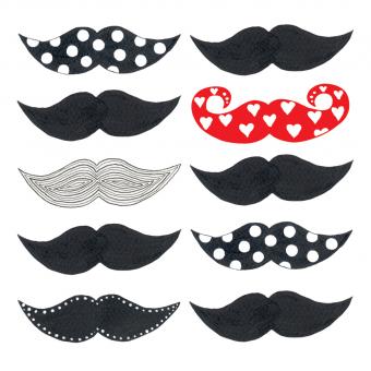 20 Servietten Les Moustaches PPD 33 x 33 