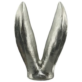 Hasen Ohren silber zum stellen Osterdeko 13 x 5,5 x 18,5 cm 