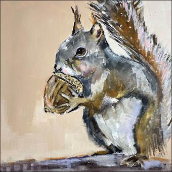 20 Servietten, Serviettentechnik Squirrel Portrait Eichhörnchen ppd, 33x33 