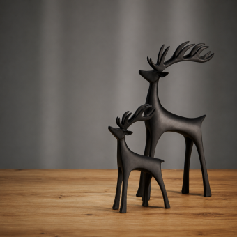Philippi Design Muro Rentier Hirsch schwarz Kunstharz Herbst Winter 