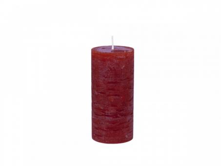 Chic Antique Kerze dunkel rot 7 x 15 cm, ca 60 Std Brenndauer 