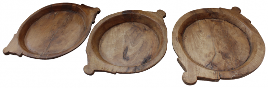 Antikes Tablett Naturholzschale 41 cm Schale Holz  Einzelstück Dekoteller 