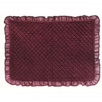 Tischset Platzdecke Platzset Quilt Velvet Samt bordeaux rot Shabby Blanc Mariclo 