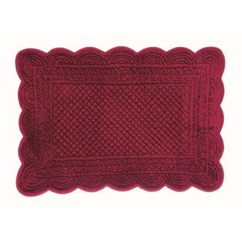 Tischset Platzdecke Platzset Quilt Velvet Samt burgund rot Shabby Blanc Mariclo 