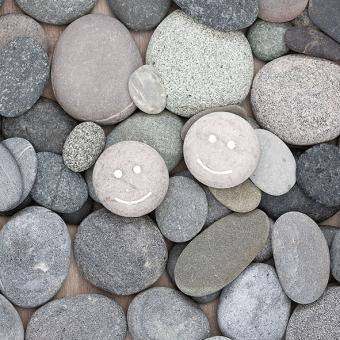 20 Servietten Smile Stones 33x33,Ambiente 