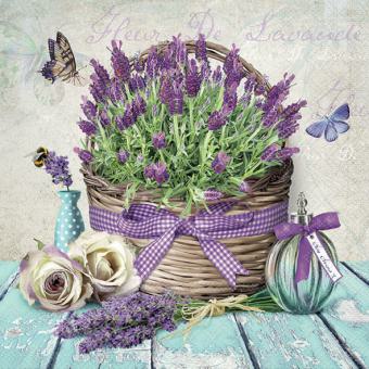 20 Servietten Fleur de lavande Lavendel  33x33,Ambiente 