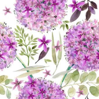 20 Servietten Purple vintage flowers, Fasana 33x33 