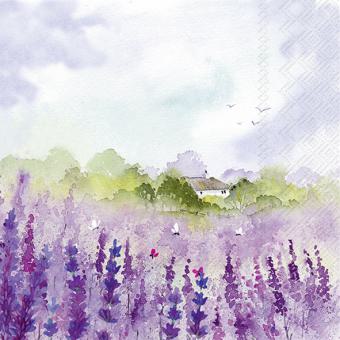20 Servietten,LAVENDER FIELD Lavendel Provence IHR, 33x33 
