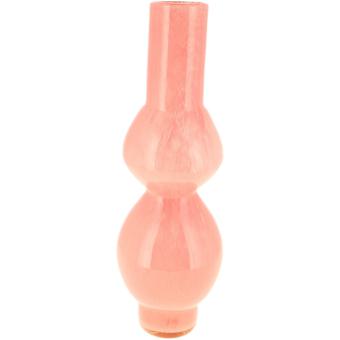XL Glas Vase Sarina rosa peach 14 x 39 cm , massive Ausführung, Vosteen 