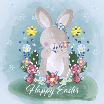 20 Servietten Happy Easter Bunny Ostern 33x33, P+D 