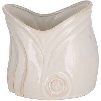 Keramik Kübel Fischkopf "Ägäis" 18 x 16 x 16,5 cm, creme weiß Vosteen 