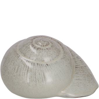 Keramik Muschel Merle salbei creme 9 x 6,5 cm  maritim Nord Stil Vosteen 