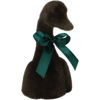 Gans Tasko dunkelgrün Velours Samtoptik 25 cm 