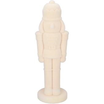 XL Nussknacker creme weiß Velours Samtoptik 52 cm 