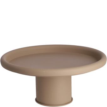 Metall Tablett "Zenon" auf Fuß taupe 31 cm, Vosteen 