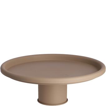 XL Metall Tablett "Zenon" auf Fuß taupe 38 cm, Vosteen 