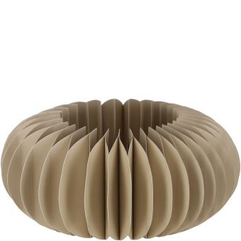 Papier Sockel "Dacia", D22cm, H10cm, greige Vosteen 