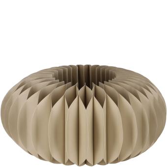 Papier Sockel "Dacia" Papierkranz, D28cm, H13cm, greige Vosteen 