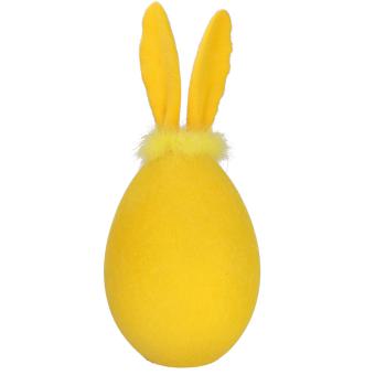 XL Ei Stuppsi mit Ohren gelb Samtoptik Ostern Osterdeko 43 cm Vosteen 