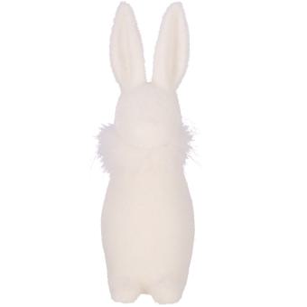 Großer Hase Stuppsi weiß Samtoptik Ostern Osterdeko 41 cm Vosteen 
