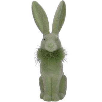 Großer Hase Tippsi hellgrün Samtoptik Ostern Osterdeko 43 cm Vosteen 