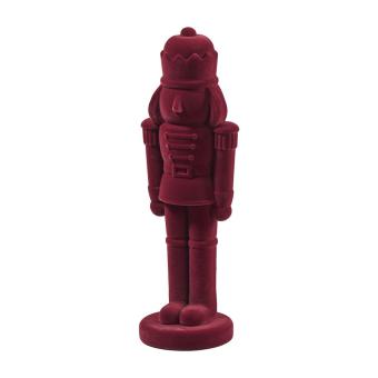 XL Nussknacker bordeaux rot Velours Samtoptik 52 cm 