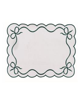 Tischset Platzdecke Platzset weiß grün Shabby Blanc Mariclo Toskana 