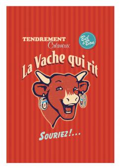 Geschirrtuch La Vache qui rit Retro rouge  Coucke 